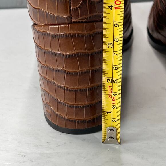 Vionic Harper Croc Leather Boot Arch Support Brown Women’s 9 NWB Comfort Shoe - Picture 7 of 10